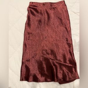 COPY - Banana Republic Red satin skirt